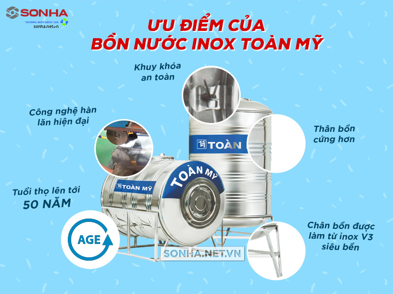 Ưu điểm téc nước inox Toàn Mỹ