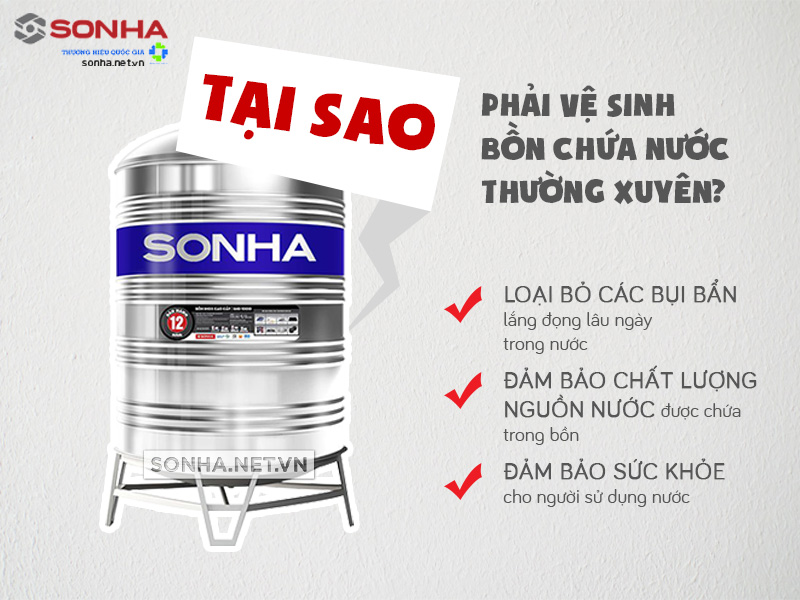 tại sao cần vệ sinh bồn nước thường xuyên