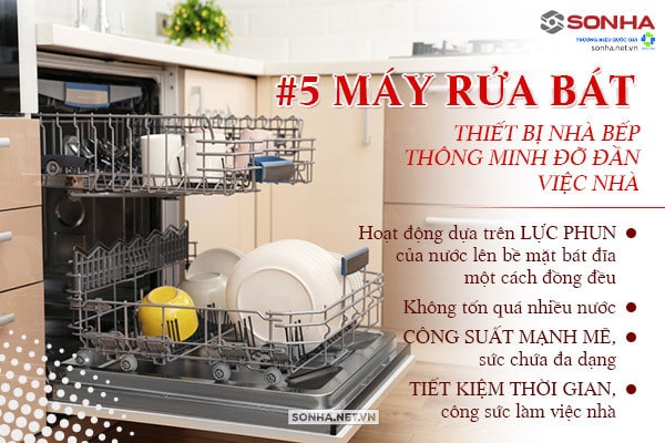 Máy rửa bát hỗ trợ đắc lực người nội trợ trong việc nhà