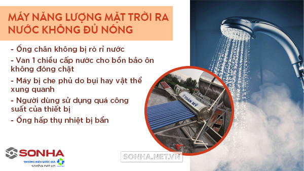 Nước chảy không đủ nóng