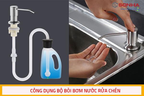 Công dụng bộ vòi bơm nước rửa chén