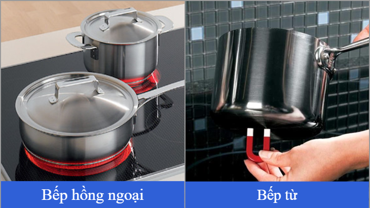 Bếp từ khác bếp hồng ngoại ở điểm nào?