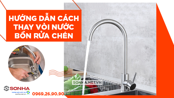 thay vòi bồn rửa chén