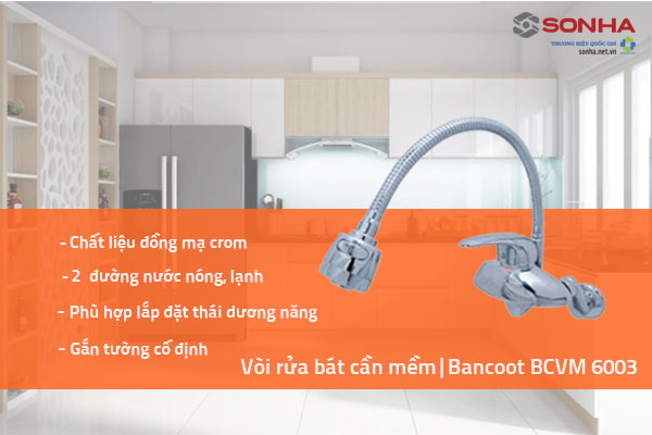 Vòi rửa bát cần mềm Bancoot BCVM 6003
