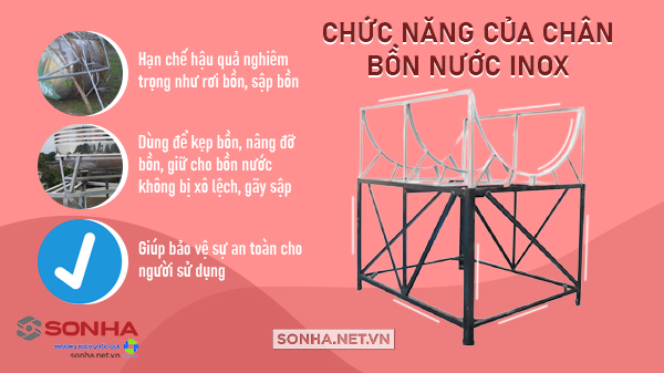 Chức năng của chân bồn nước inox