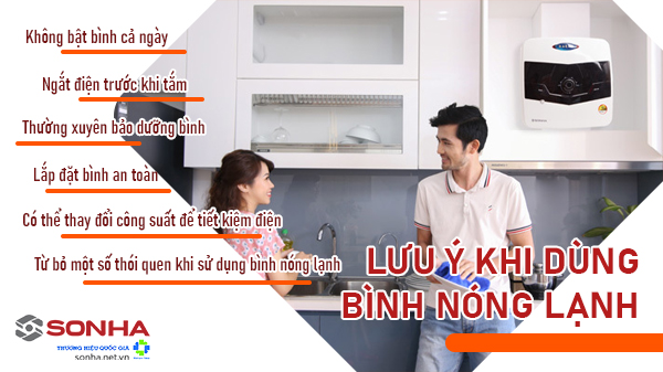 Lưu ý khi dùng bình nóng lạnh