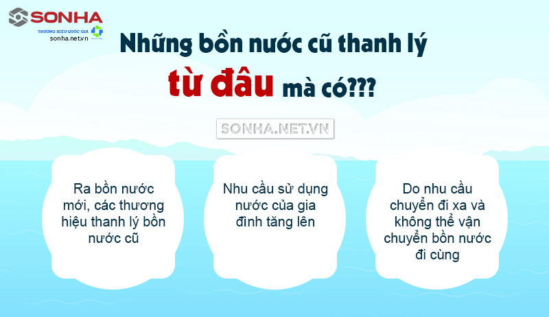 nguồn gốc bồn nước cũ thanh lý