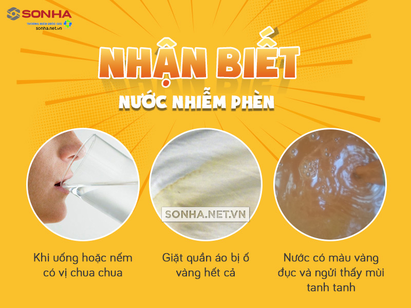 nước nhiễm phèn đựng bồn nước nào