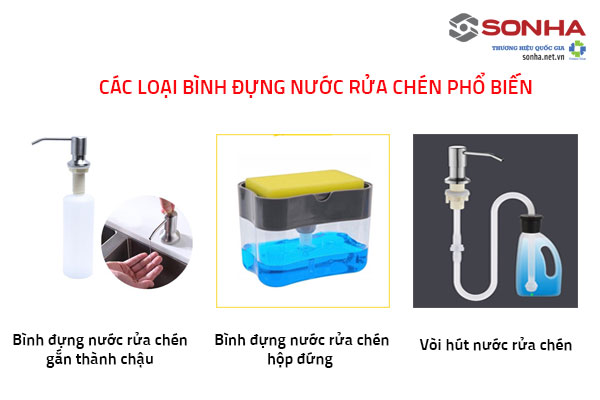 Các loại bình đựng nước rửa chén phổ biến