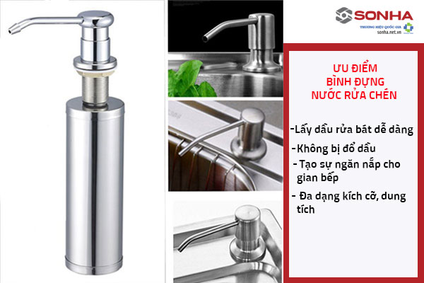 Ưu điểm bình đựng nước rửa chén 