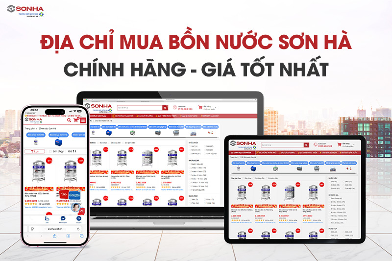 Nên mua bồn nước chính hãng giá tốt nhất ở đâu? Đặt mua ngay tại Sonha.net.vn