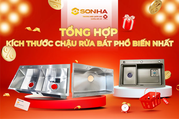 Tổng hợp kích thước chậu rửa bát