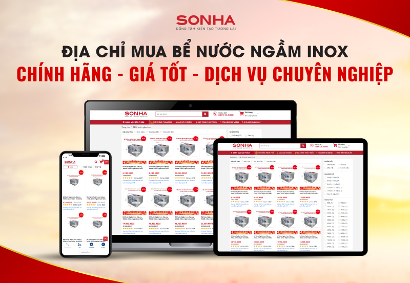 Địa chỉ mua bể nước ngầm inox chất lượng - gia tốt nhất