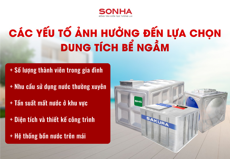 Phân tích các yếu tố ảnh hưởng đến lựa chọn dung tích bể ngầm