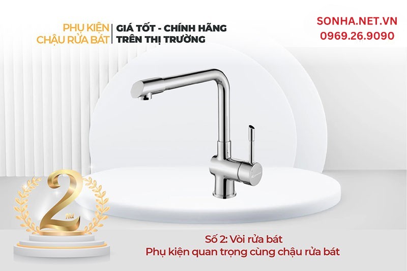 Vòi rửa chén luôn được mua kèm với bồn rửa bát 