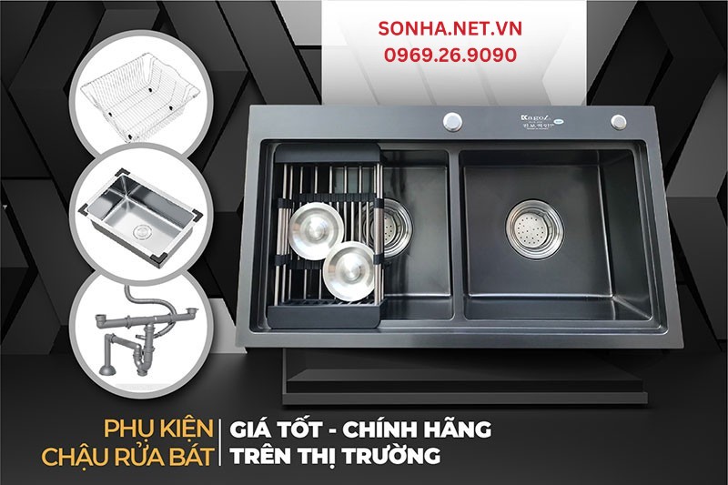 Phụ kiện chậu rửa bát - món đồ thiết yếu đi kèm chậu