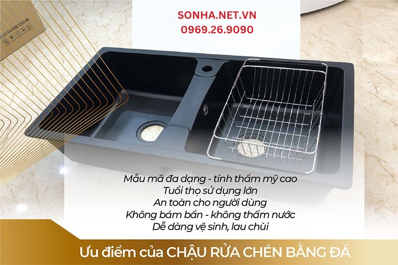 5 ưu điểm nổi bật bồn rửa chén đá
