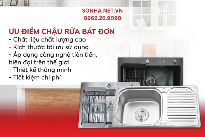 5 ưu điểm vượt trội chậu rửa chén 1 hộc để lọt top dòng bán chạy nhất hiện nay