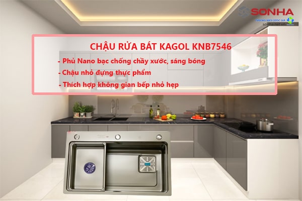 Bồn rửa chén có tủ Kagol KNB7546