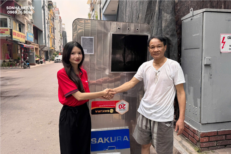 Hình ảnh thực tế công trình bể ngầm inox Sakura 2 khối tại Lạc Long Quân