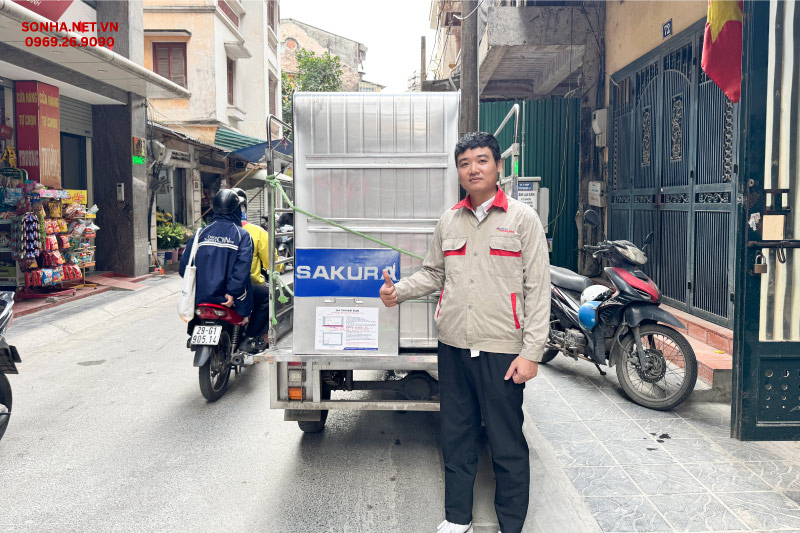 Hình ảnh giao bể nước ngầm inox Sakura đến công trình