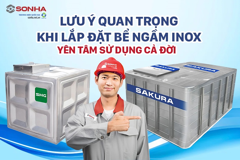 Lưu ý quan trọng khi lắp đặt bể ngầm inox tại nhà