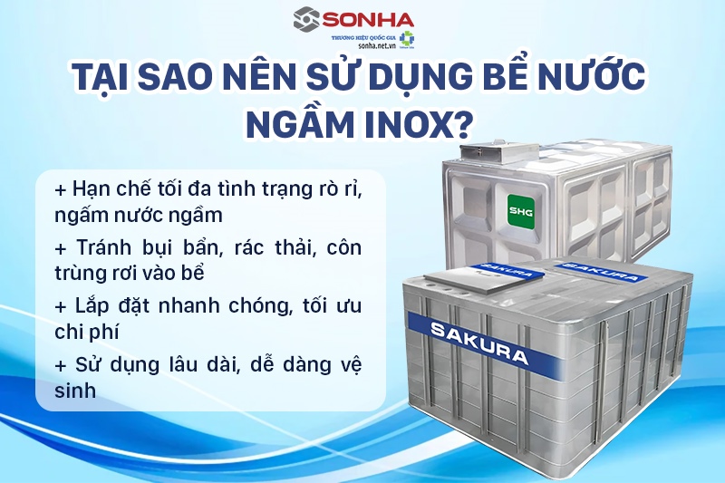Tại sao nên sử dụng bể nước chôn ngầm inox?