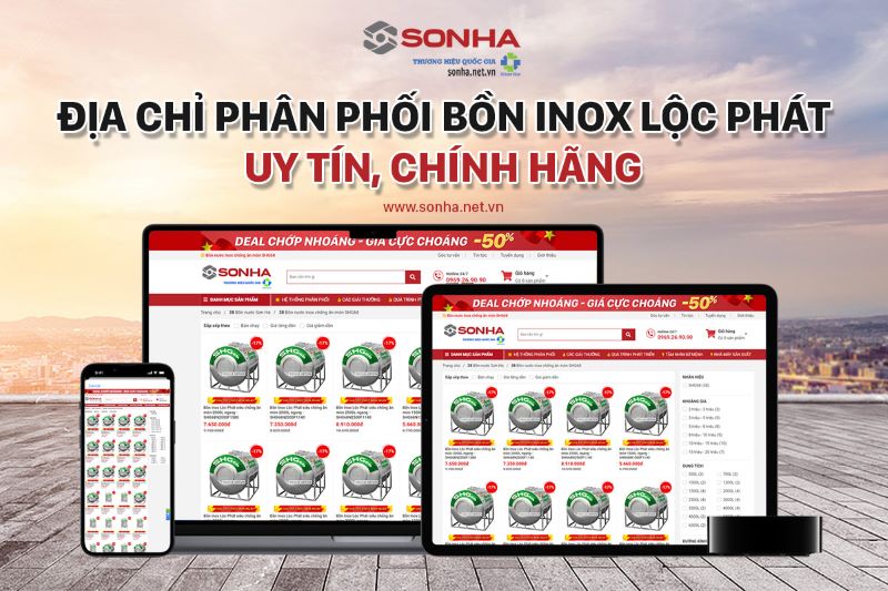 Sonha.net.vn là địa chỉ phân phối bồn Inox Sơn Hà Xanh SHG68 uy tín, giá tốt chính hãng