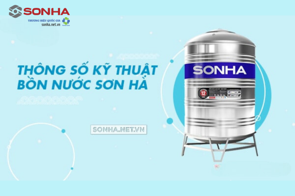 Thông số kĩ thuật bồn nước sơn hà  