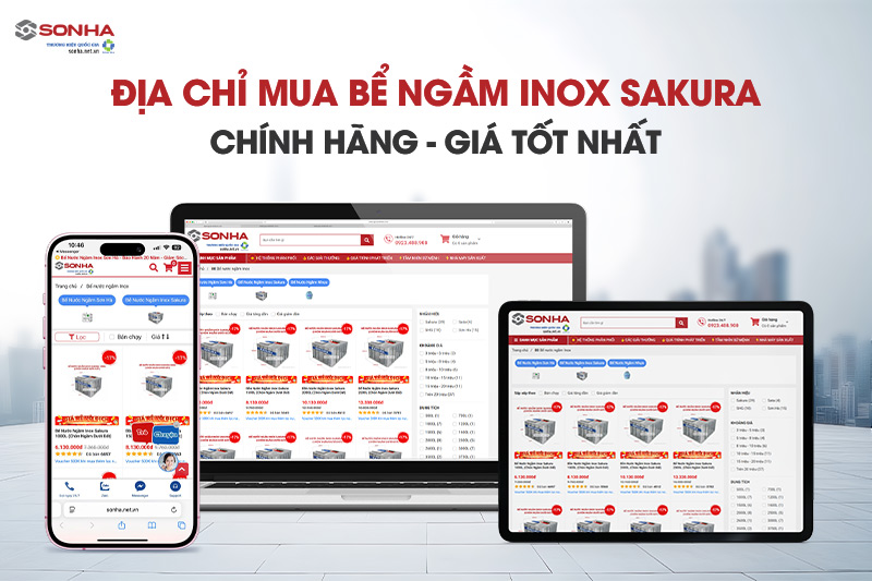 Mua bể inox ngầm Sakura ở đâu chính hãng giá tốt?