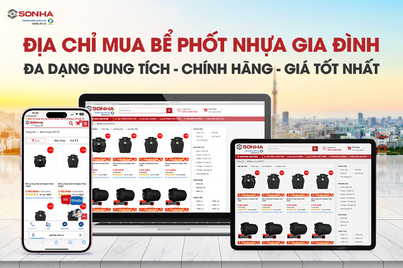 Địa chỉ mua bể phốt nhựa chính hãng, giá ưu đãi nhất