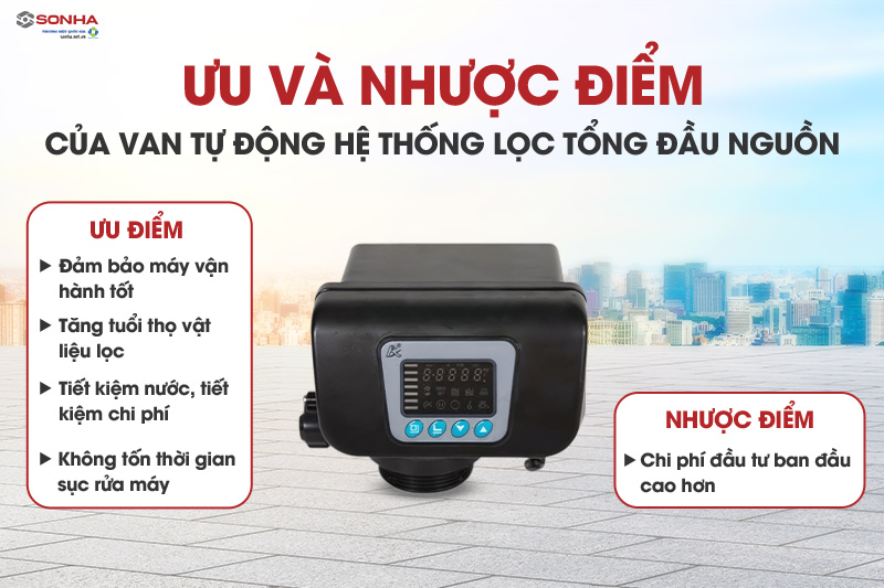 Ưu và nhược điểm của van tự động của bộ lọc nước đầu nguồn