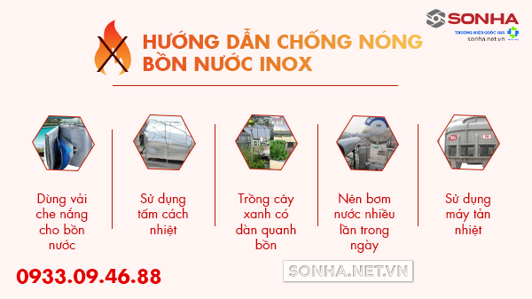 Hướng dẫn chống nóng bồn nước inox