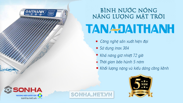 bình nước nóng năng lượng mặt trời tân á 