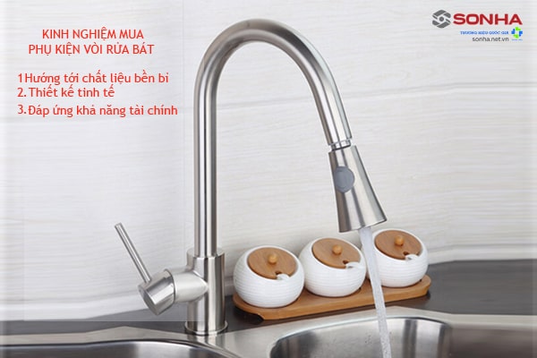 Kinh nghiệm mua phụ kiện vòi rửa chén