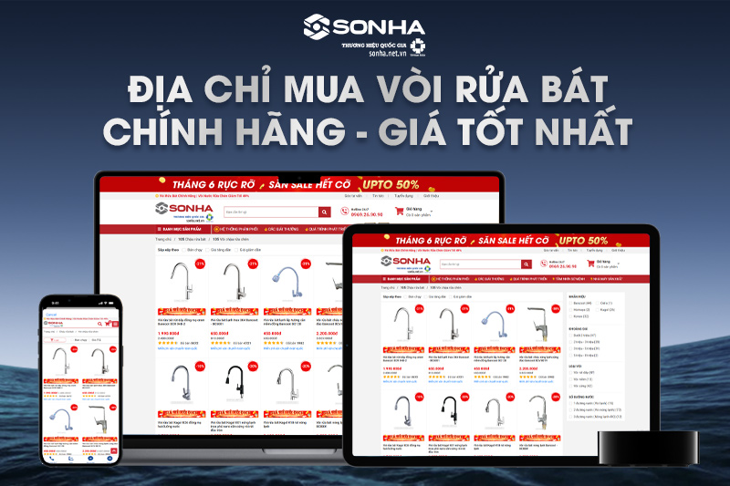 Địa chỉ mua vòi rửa chén bát chính hãng giá siêu ưu đãi
