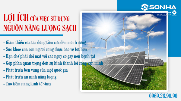 Lợi ích của việc sử dụng nguồn năng lượng sạch