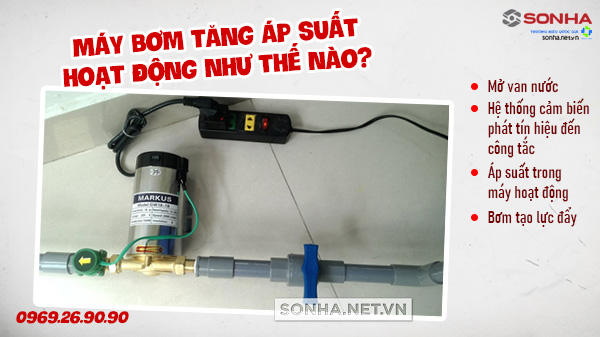 Máy bơm tăng áp suất hoạt động như thế nào?