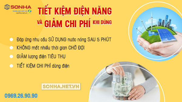 Tiết kiệm điện năng và giảm chi phí khi sử dụng