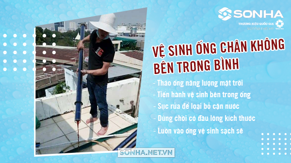 Vệ sinh bên trong bình