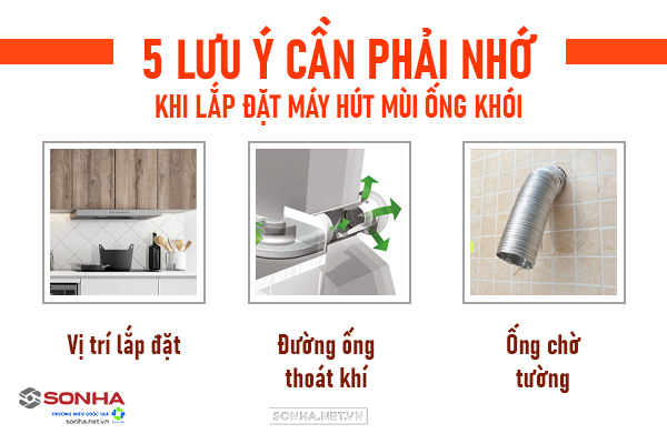 5 lưu ý phải nhớ khi lắp đặt máy hút mùi