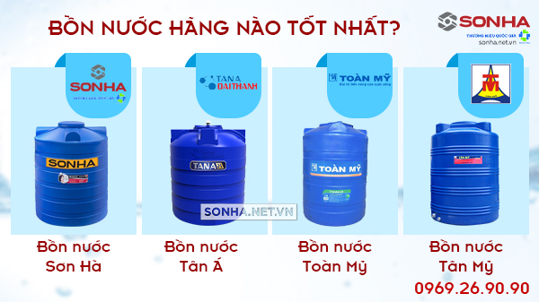 Bồn nước nhựa hãng nào tốt nhất?