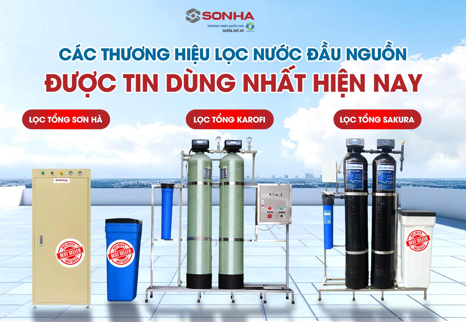 Các thương hiệu lọc nước đầu nguồn được sử dụng phổ biến hiện nay