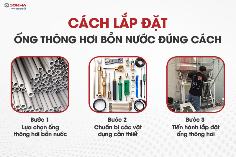 Cách lắp đặt ống thông hơi bồn nước đúng kỹ thuật