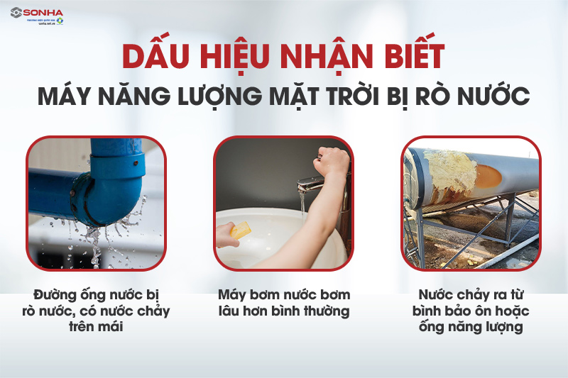 Các dấu hiệu nhận biết bình nước nóng năng lượng bị rò rỉ nước