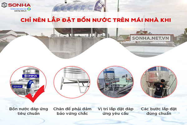 Nên lắp đặt bồn nước trên mái nhà khi nào?