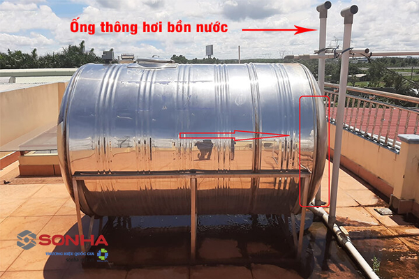 Lắp đặt ống thông hơi cho bồn nước 