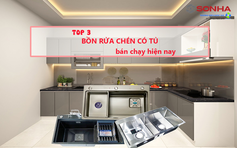 tủ bếp nhựa có bồn rửa