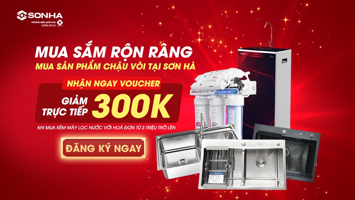  Nhận Voucher Khủng Giảm 300k Khi Mua Chậu Vòi Kết Hợp Máy Lọc Nước 