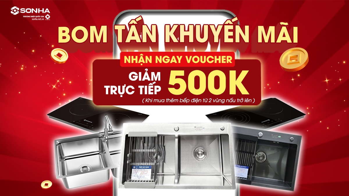 Voucher 500K khi mua thêm bếp điện từ 2 vùng nấu trở lên